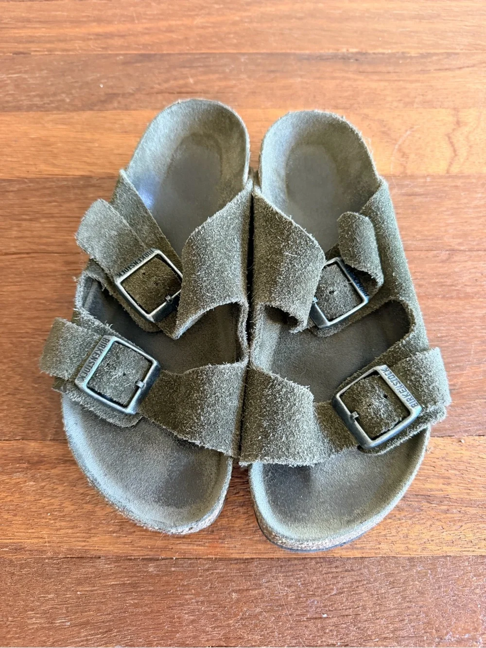 Birkenstock Arizona Soft Footbed Suede Thyme Tonal EU 35 US 4‑4.5 Medium‑Narrow
